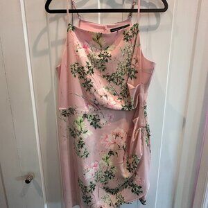Karen Millen Pink Floral Dress - Size US 10